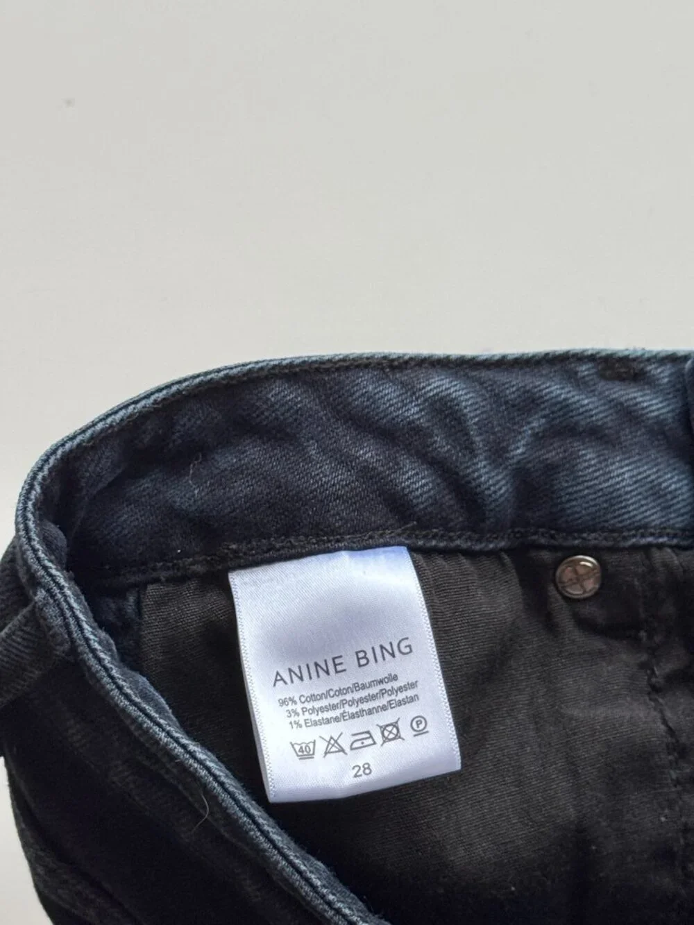 ANINE BING Jagger OD Black Dark Blue High Rise Skinny Ankle Jeans, Size 28 - Picture 14 of 14